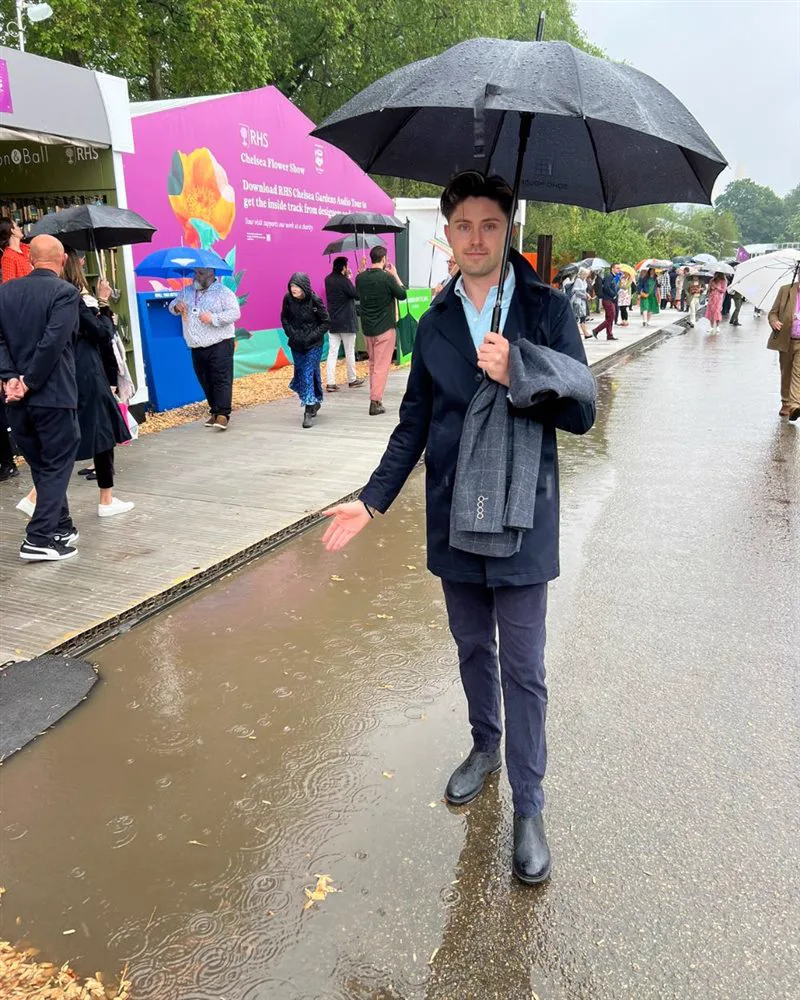 Simon Crowther supporting Flood Re at the Chelsea Flower Show