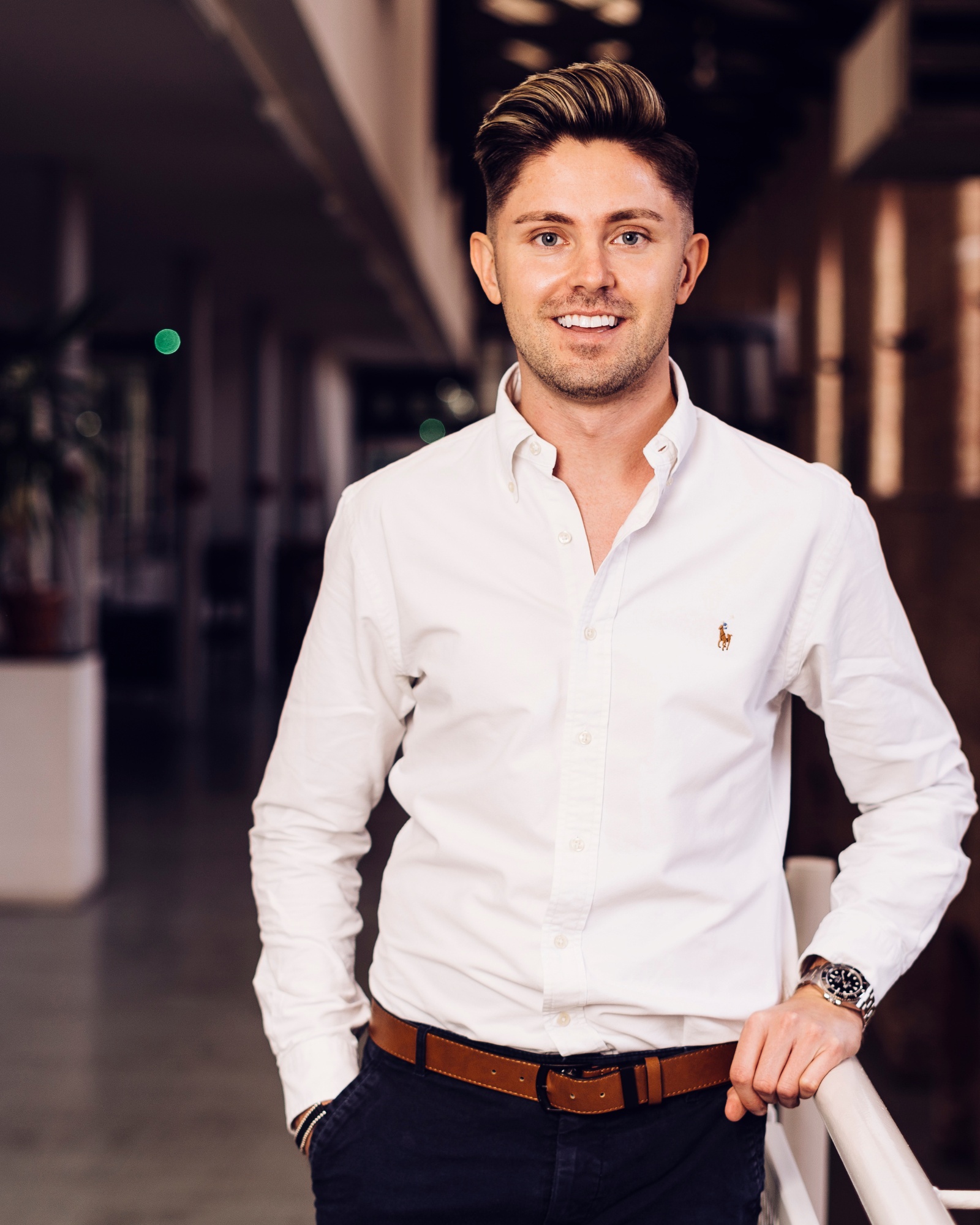 Simon Crowther photographed on site
